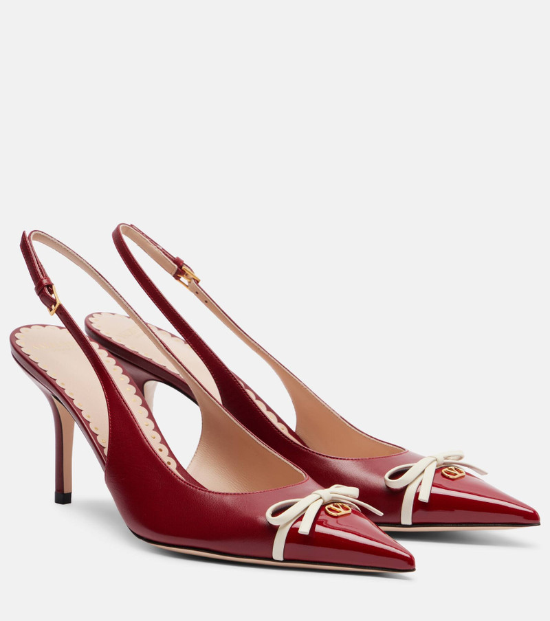 Bepointy 80 patent leather slingback pumps 1