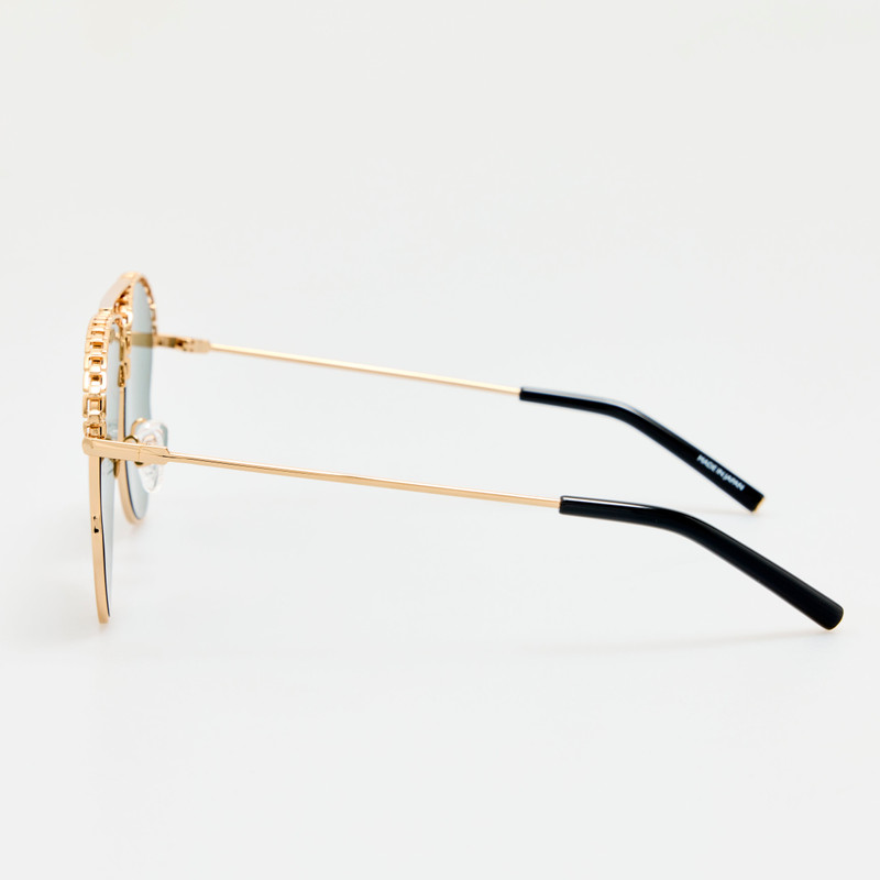 Kika Mendoza Sunglasses in Gold and Green 4