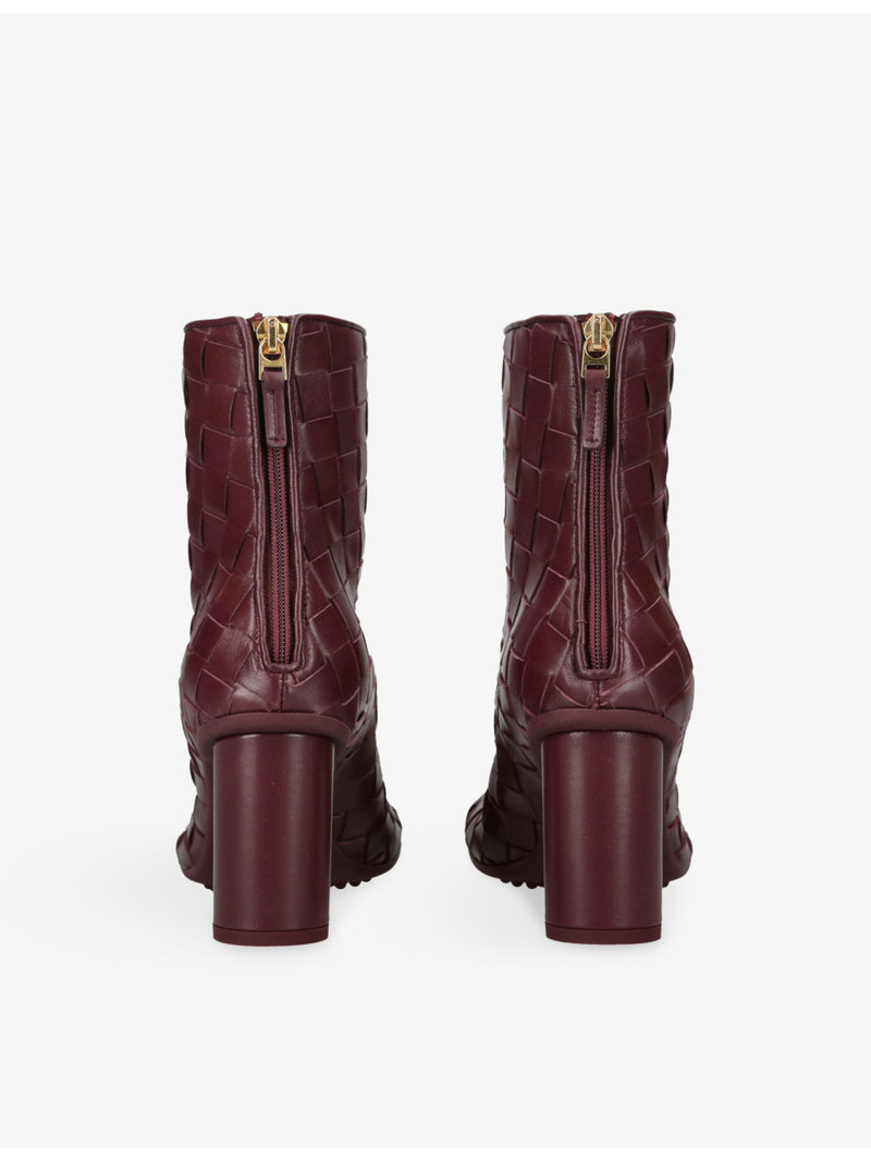 Bottega Veneta Atomic 75 Weave Intrecciato Leather Ankle Boots outlook