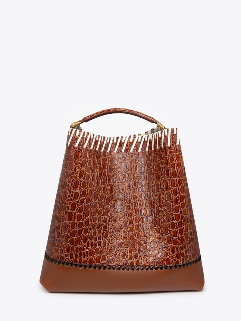 Dries Van Noten LEATHER BUCKET BAG outlook