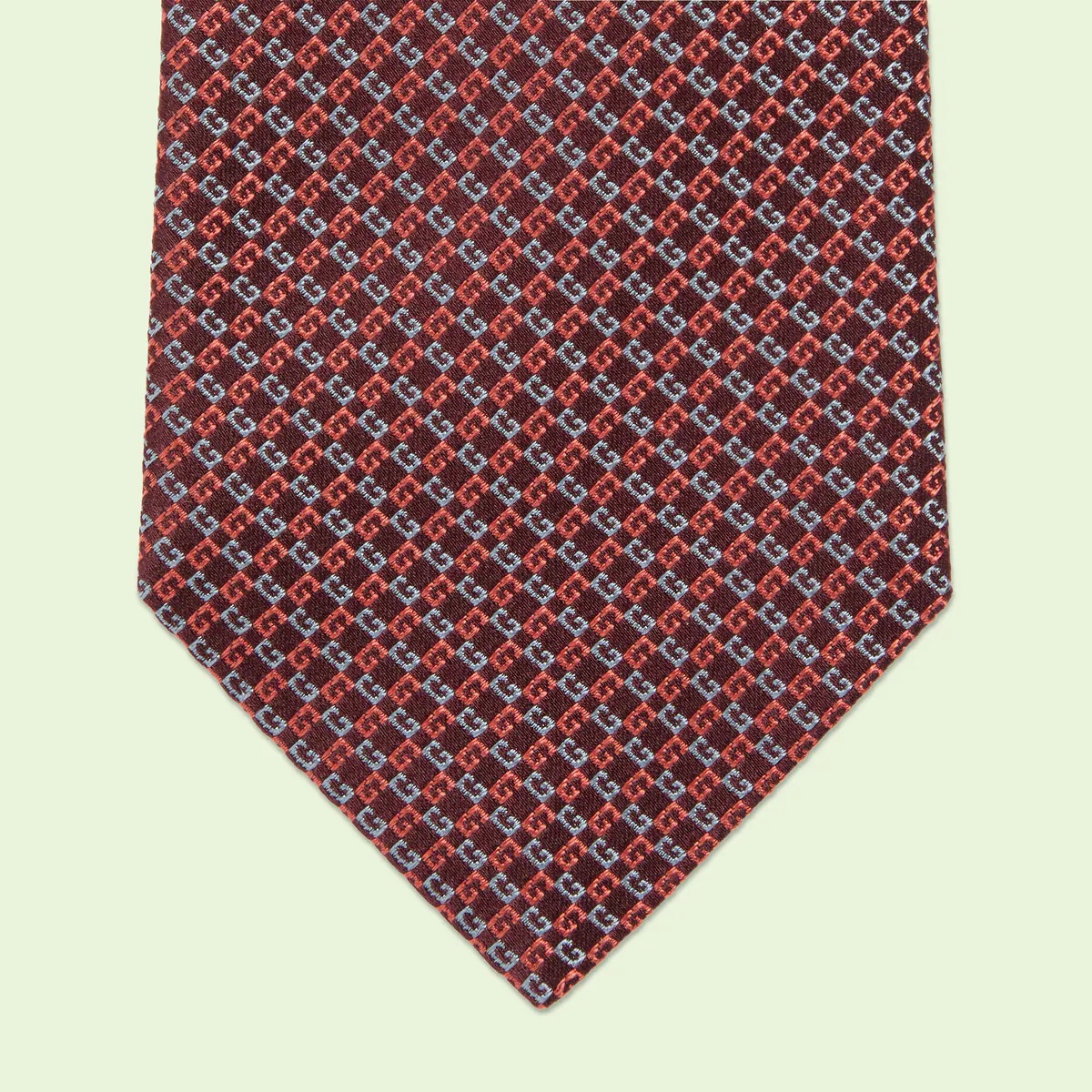 Geometric G silk jacquard tie - 4