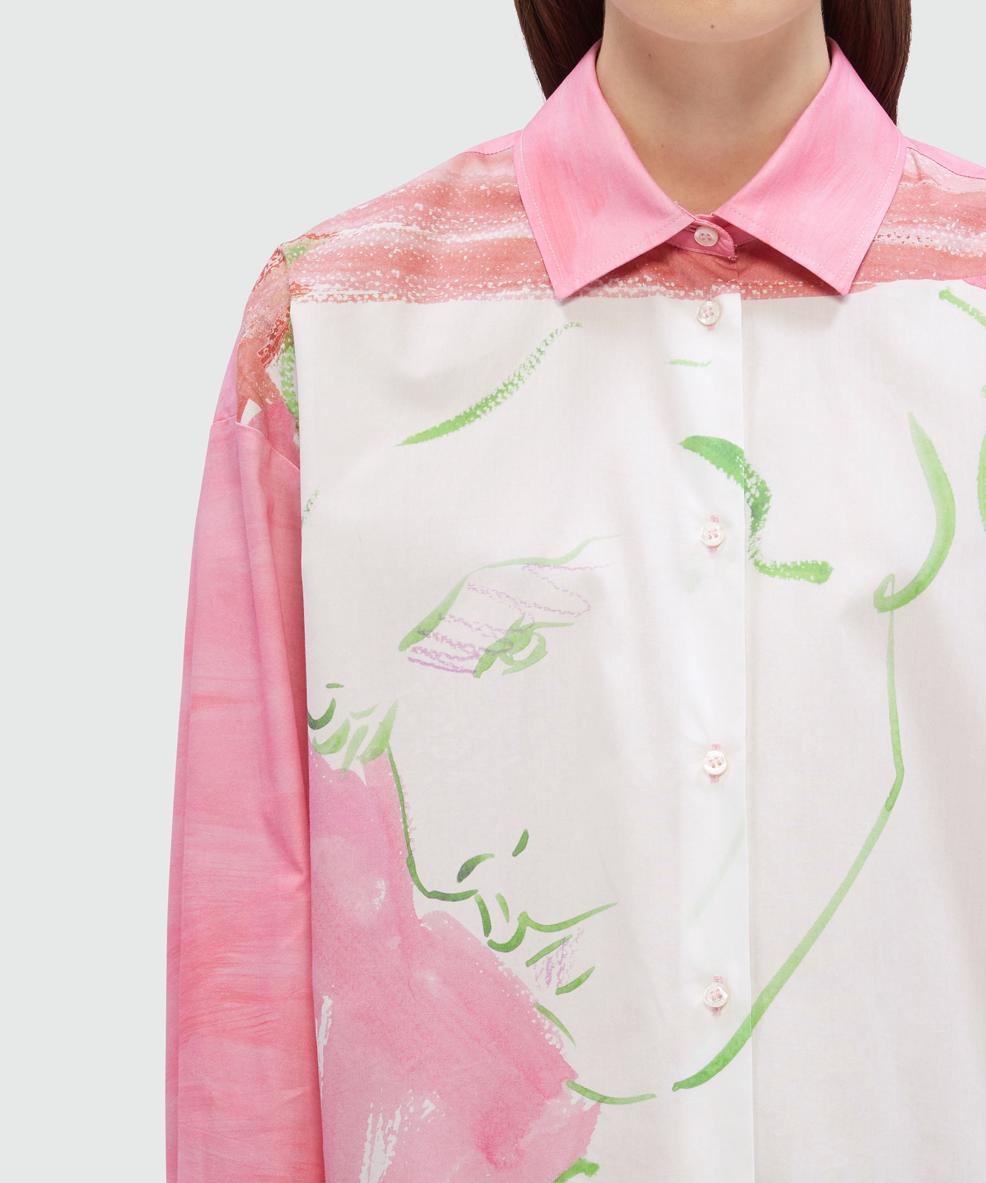 Luke Edward Hall x MSGM print cotton shirt - 5