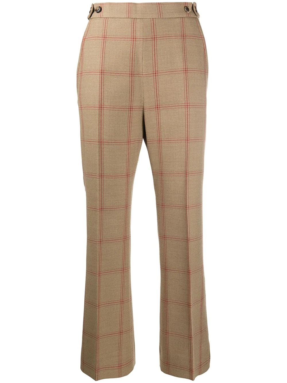 cropped check flares - 1