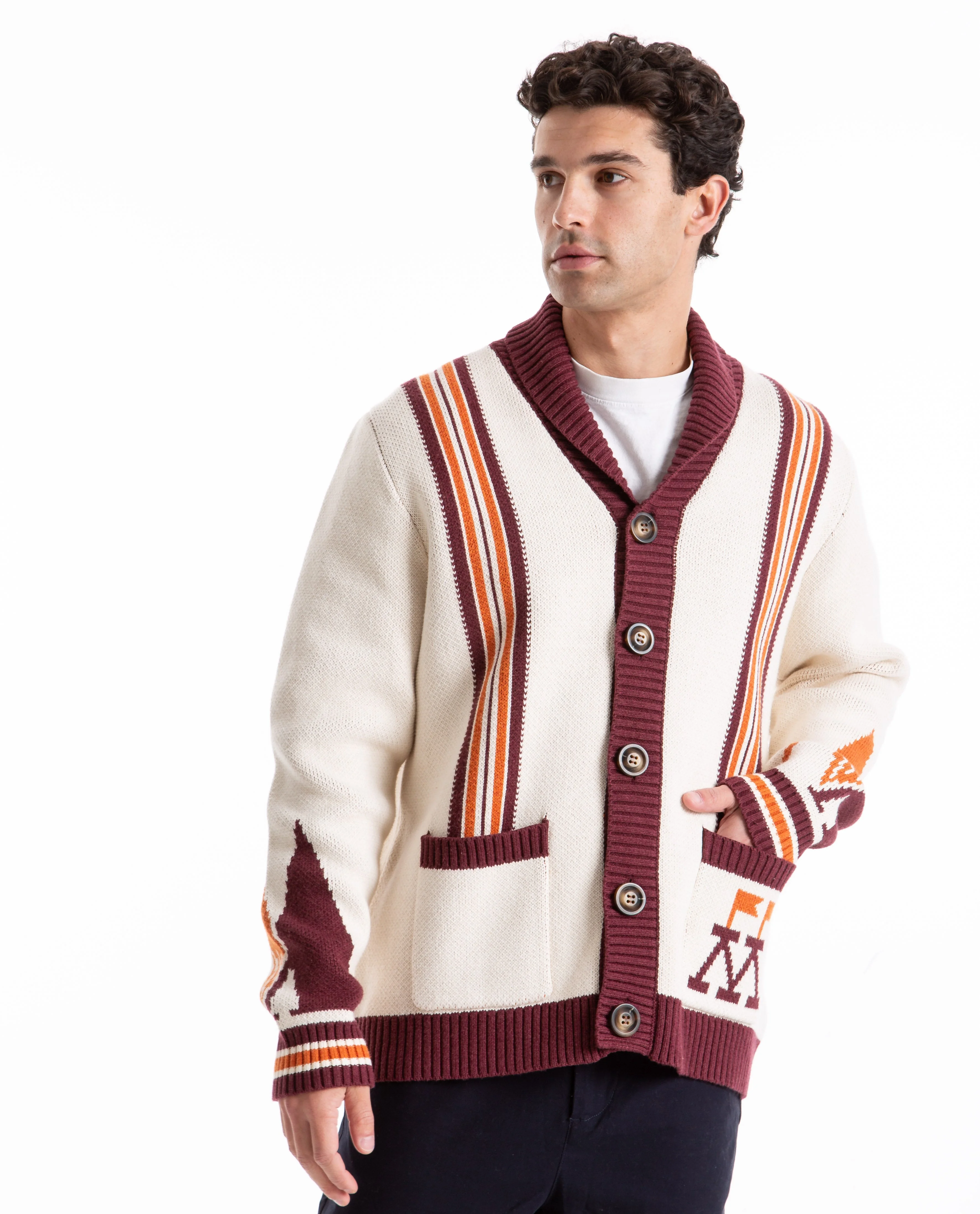 Helena Shawl Collar Knit Sweater - 1