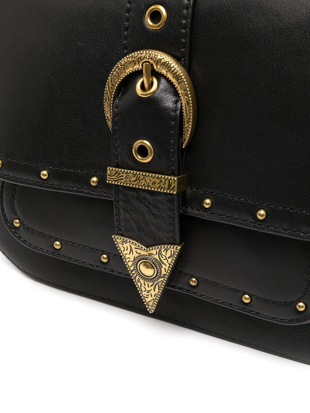 studded leather shoulder bag - 4