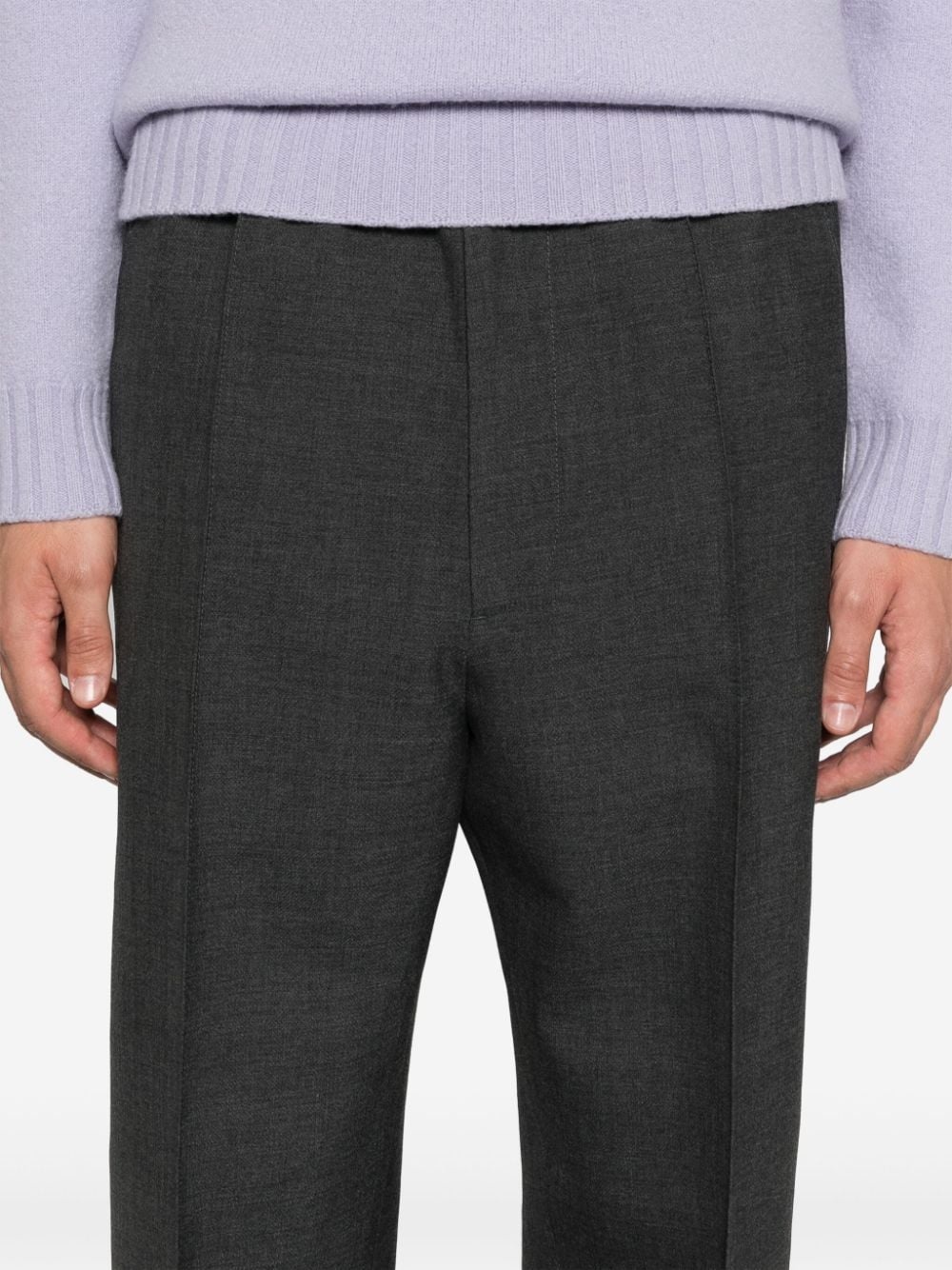 wool tapered trousers - 5