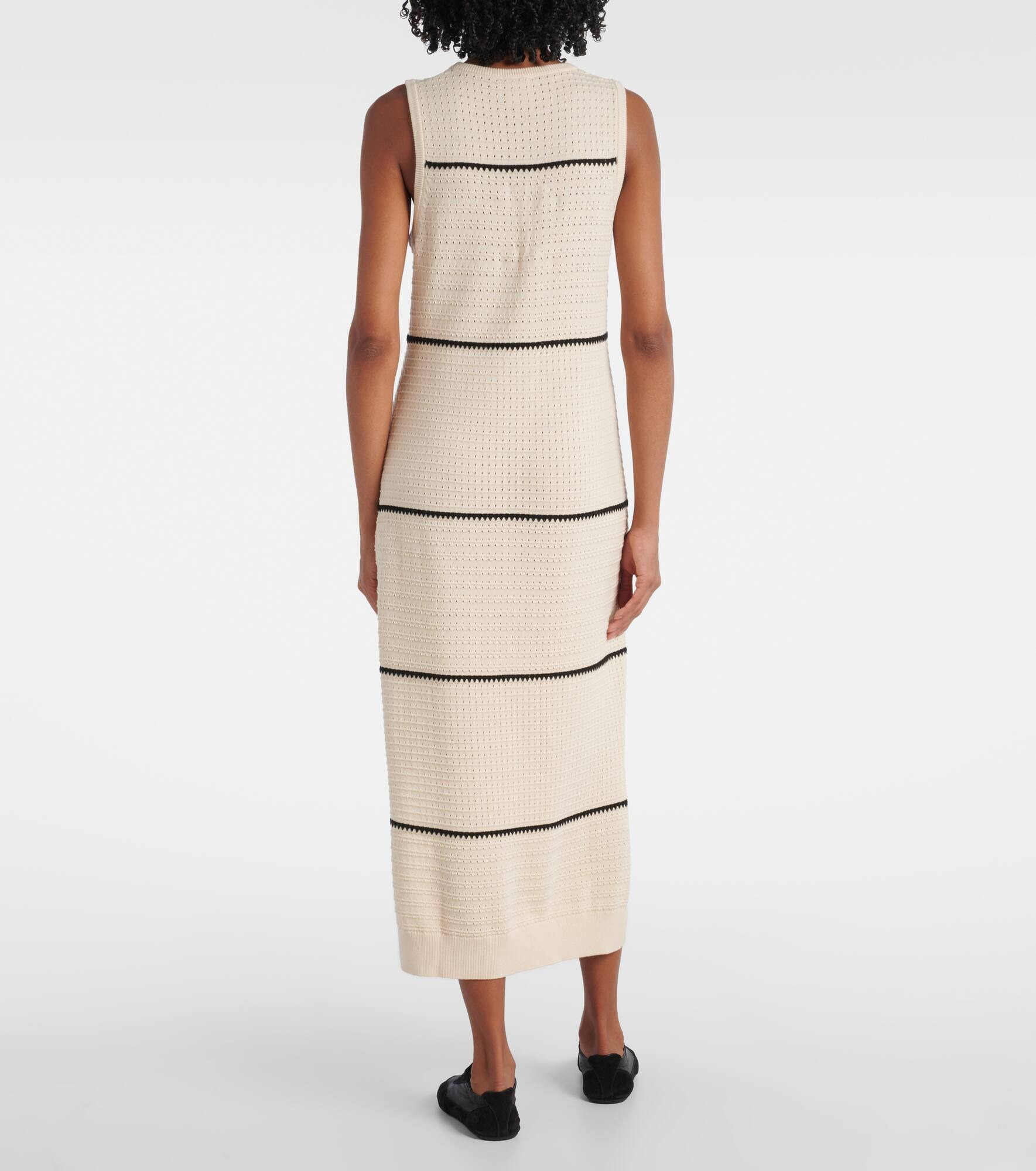 Scott striped cotton midi dress - 3