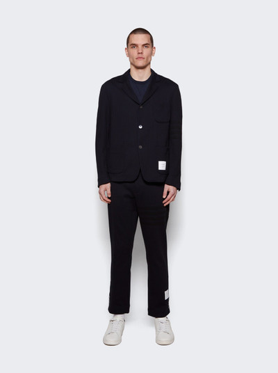 Thom Browne Seersucker Loopback 4-Bar Sack Jacket Navy outlook