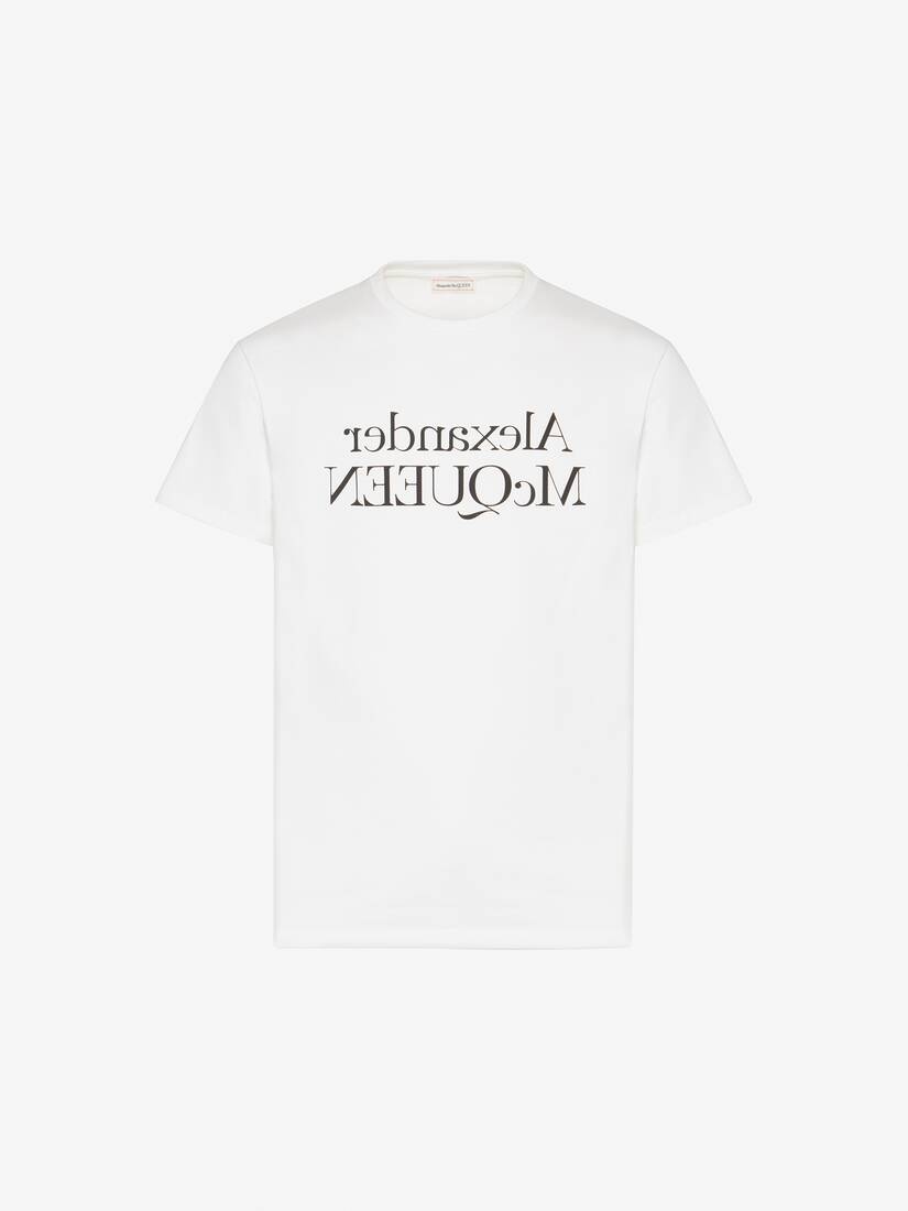 Men's Reflected Logo T-shirt in White/black - 1