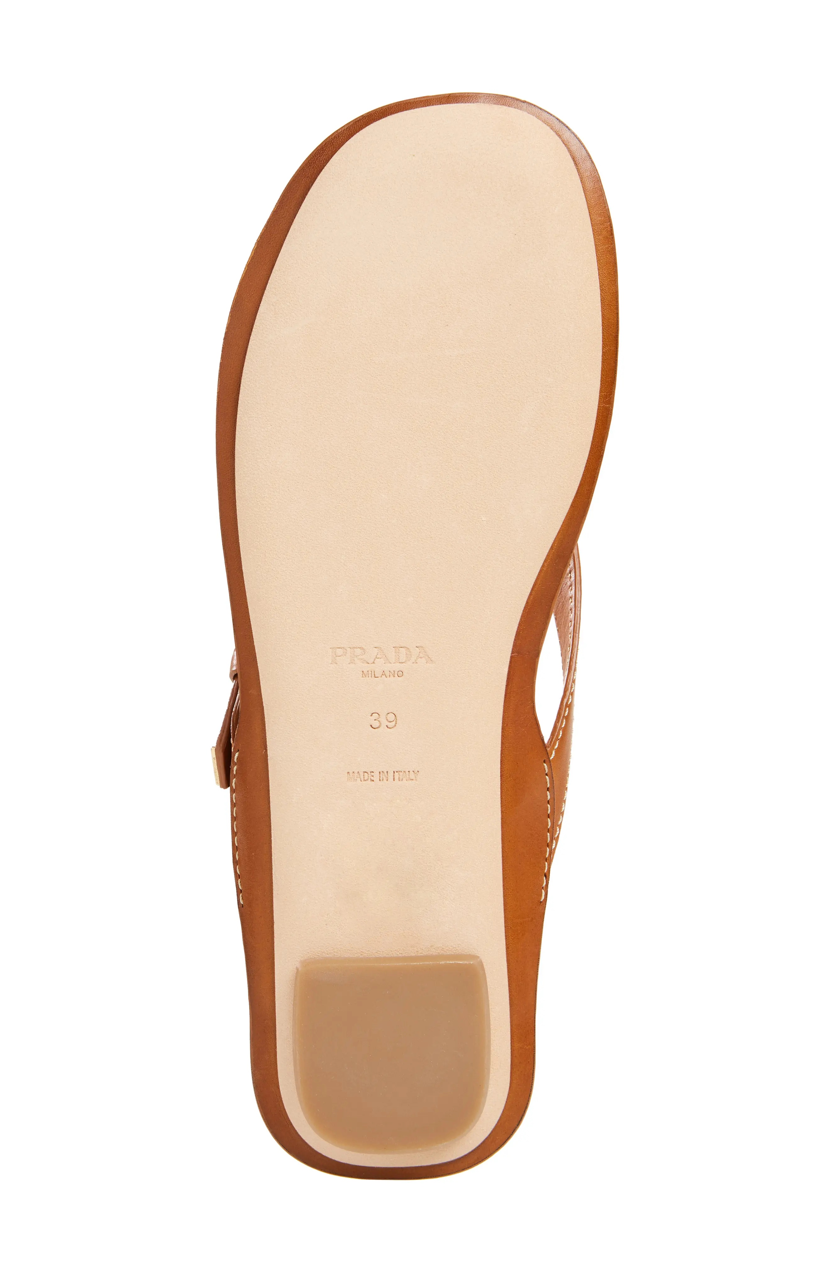 Buckle Leather Flip Flop - 6