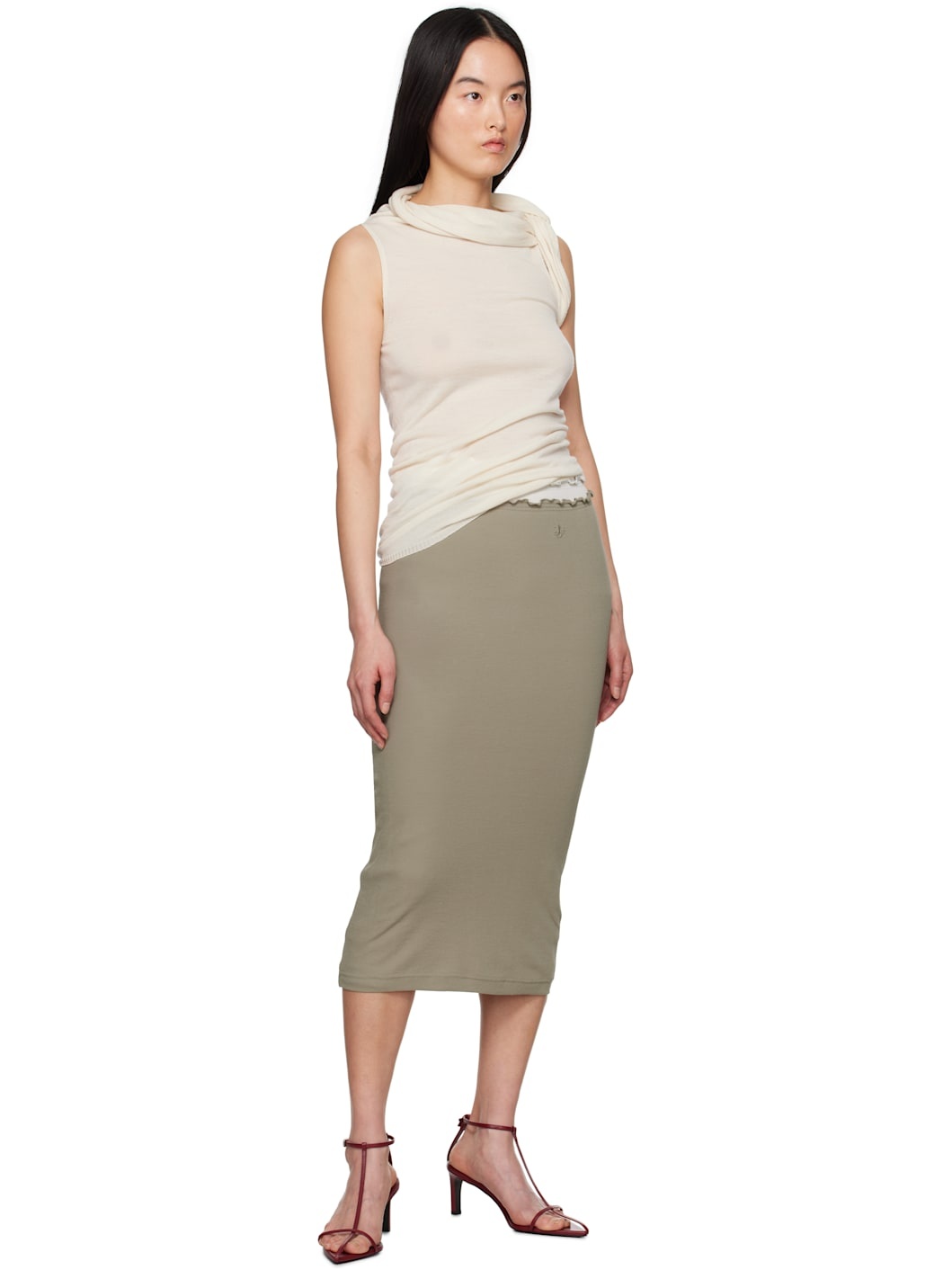 Multicolor Three Layers Midi Skirt - 6