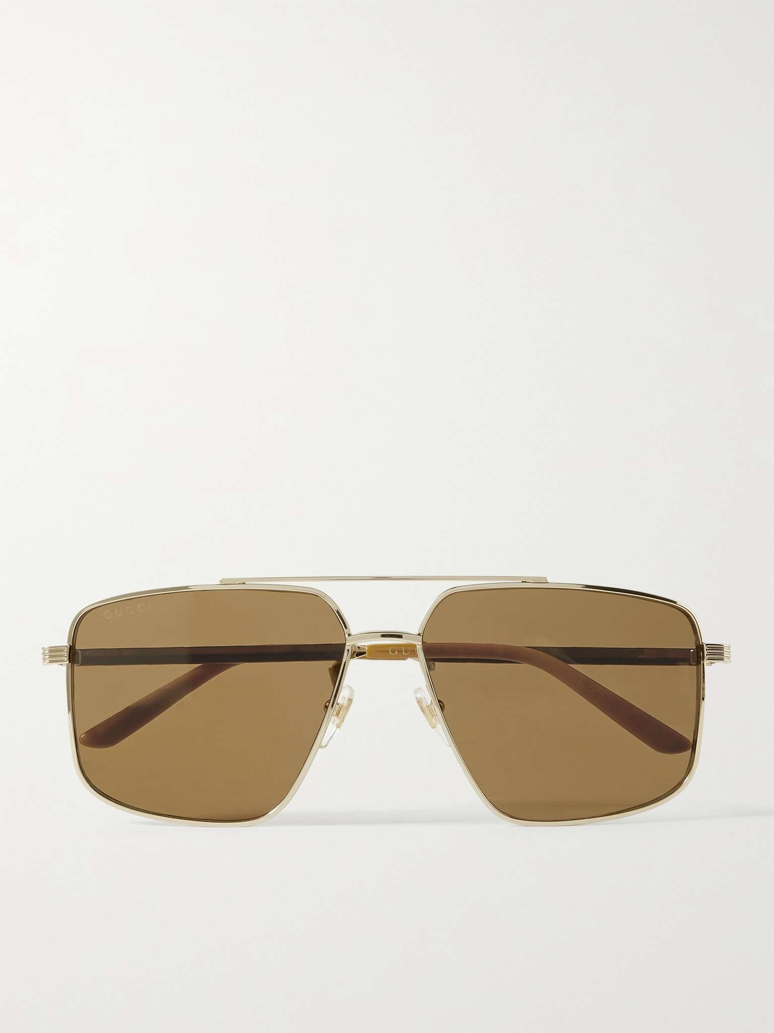 Aviator-Style Gold-Tone Sunglasses - 1