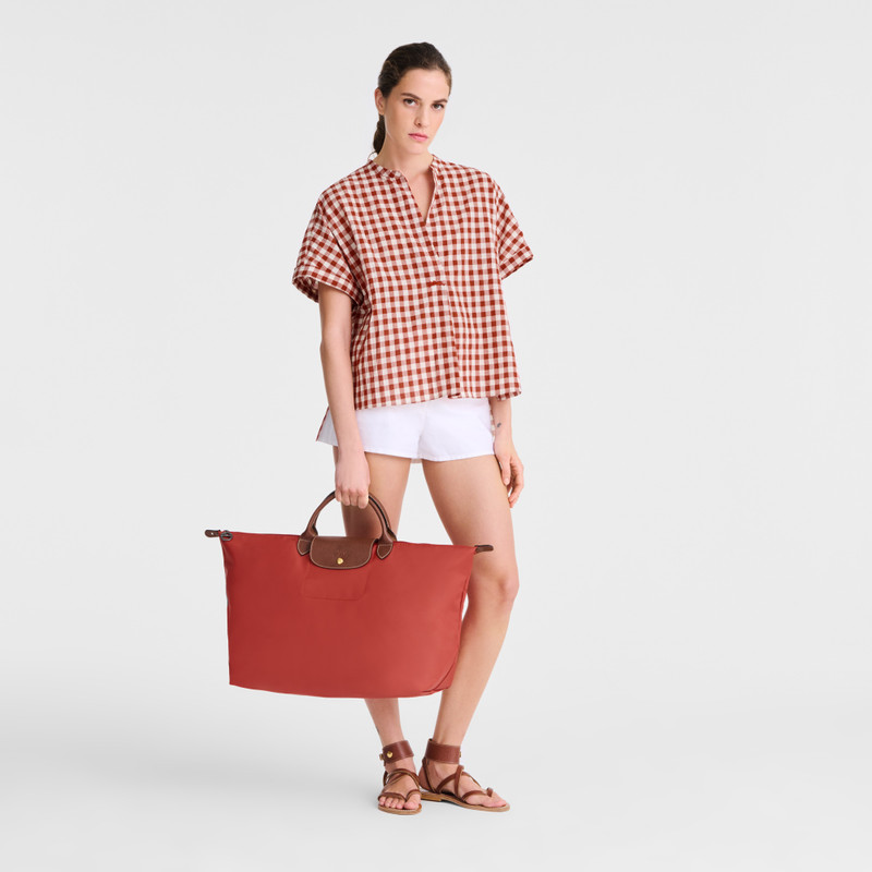Longchamp Le Pliage Original S Travel bag Tomato - Recycled canvas outlook