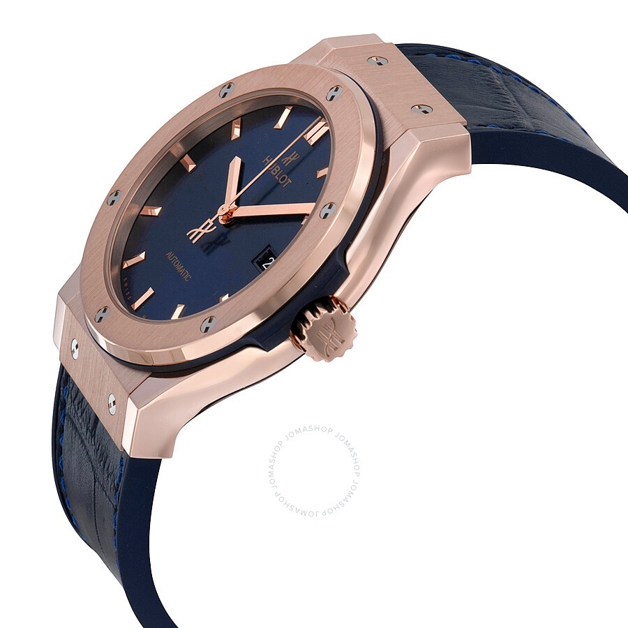 Hublot Classic Fusion Automatic Blue Sunray Dial 18kt Rose Gold Men's Watch 542.OX.7180.LR - 2