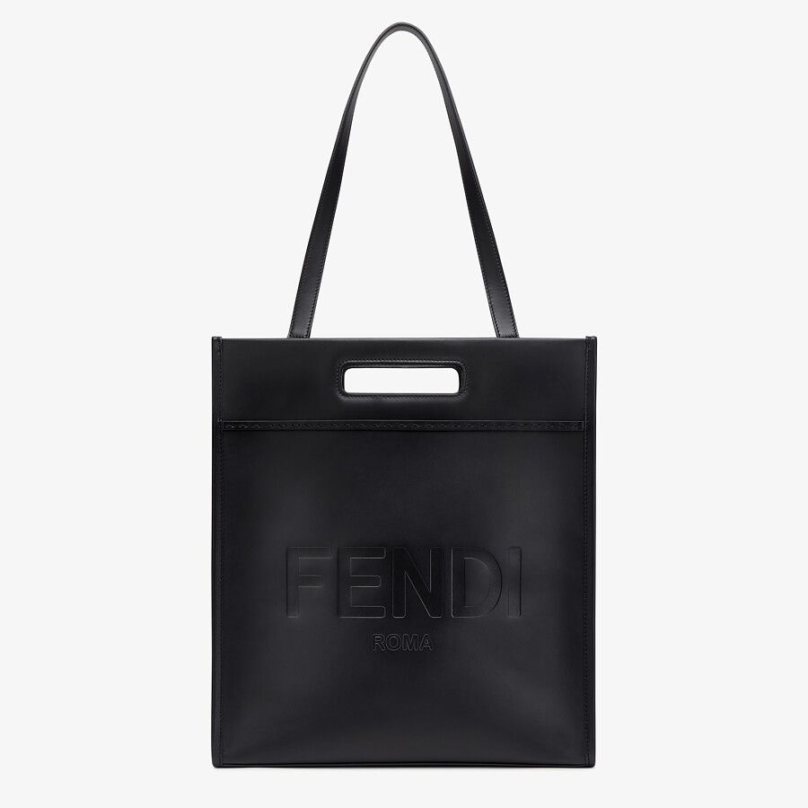 Black leather shopper - 2