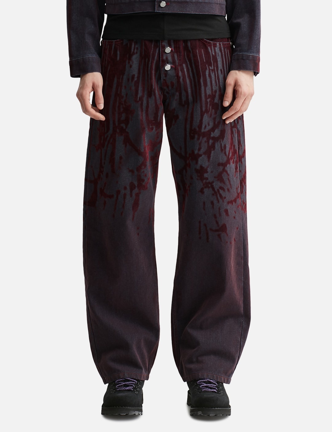 Thug Club BLOOD LAZERED DENIM PANTS | REVERSIBLE