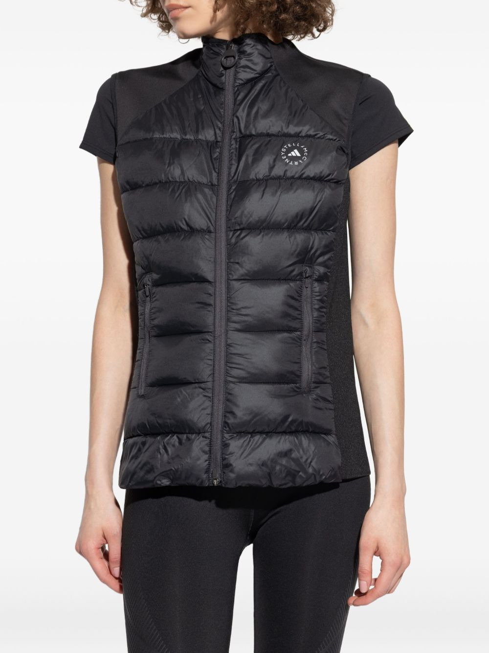 quilted panelled gilet - 3