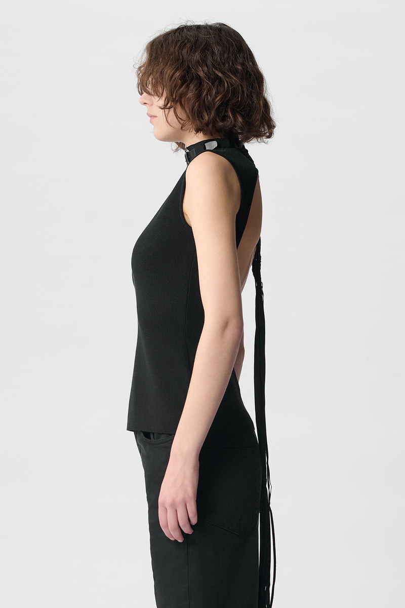 Ann Demeulemeester Line Top With Macrame Belt outlook