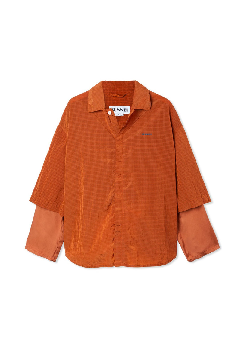 DOUBLE-SLEEVES OVER SHIRT / ripstop / choco 1