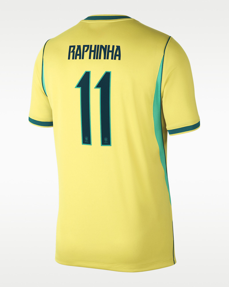 Raphinha Brazil National Team 2026 Stadium Home Men's Nike Dri-FIT Soccer Jersey 1