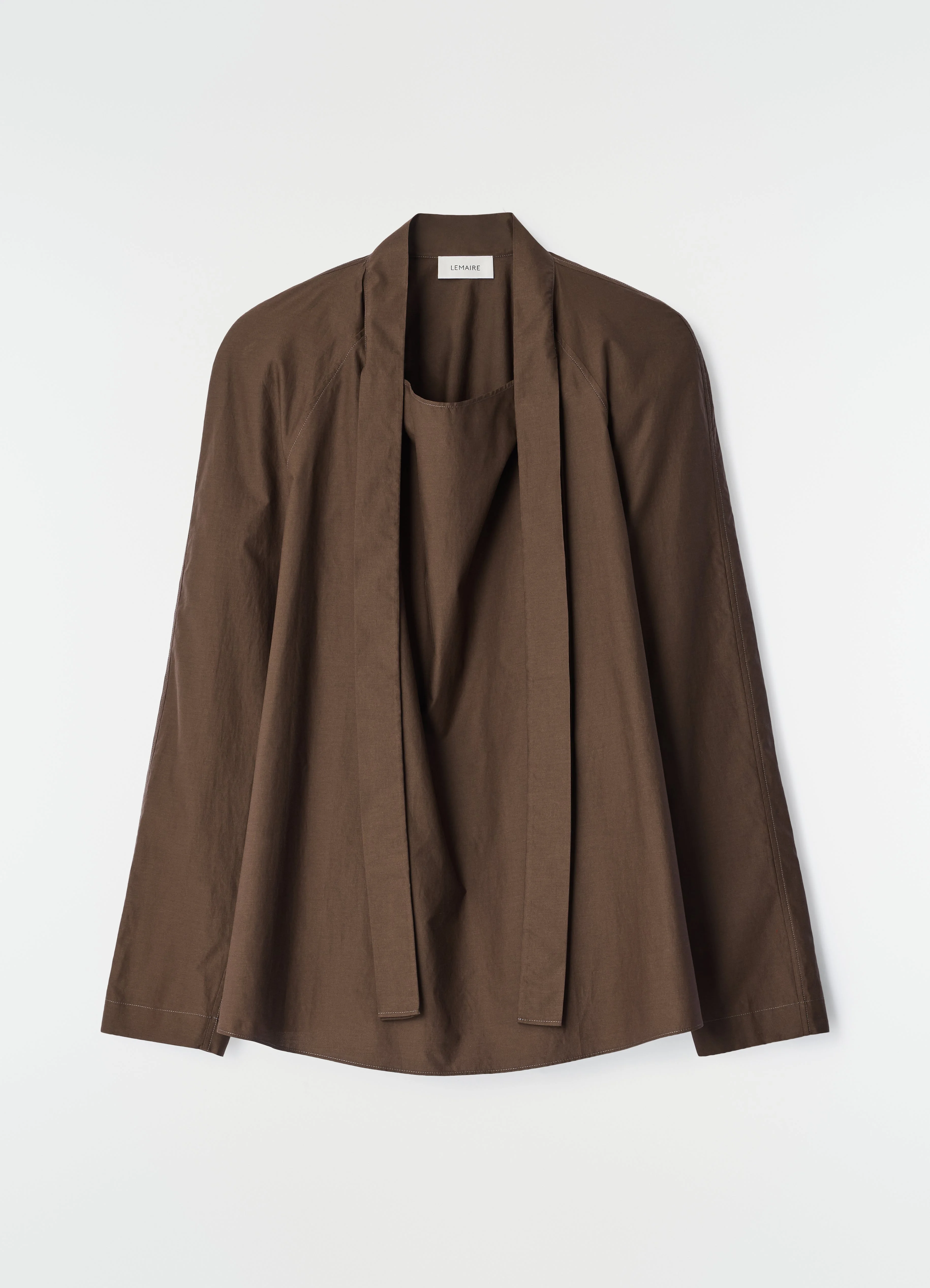 ASCOT BLOUSE IN WASHED COTTON SILK - 1