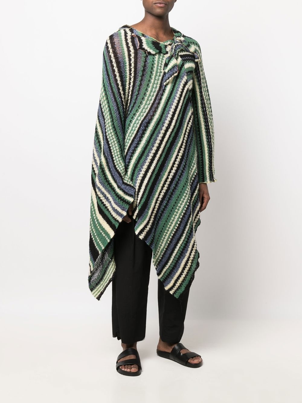 butterfly knit longline poncho - 3