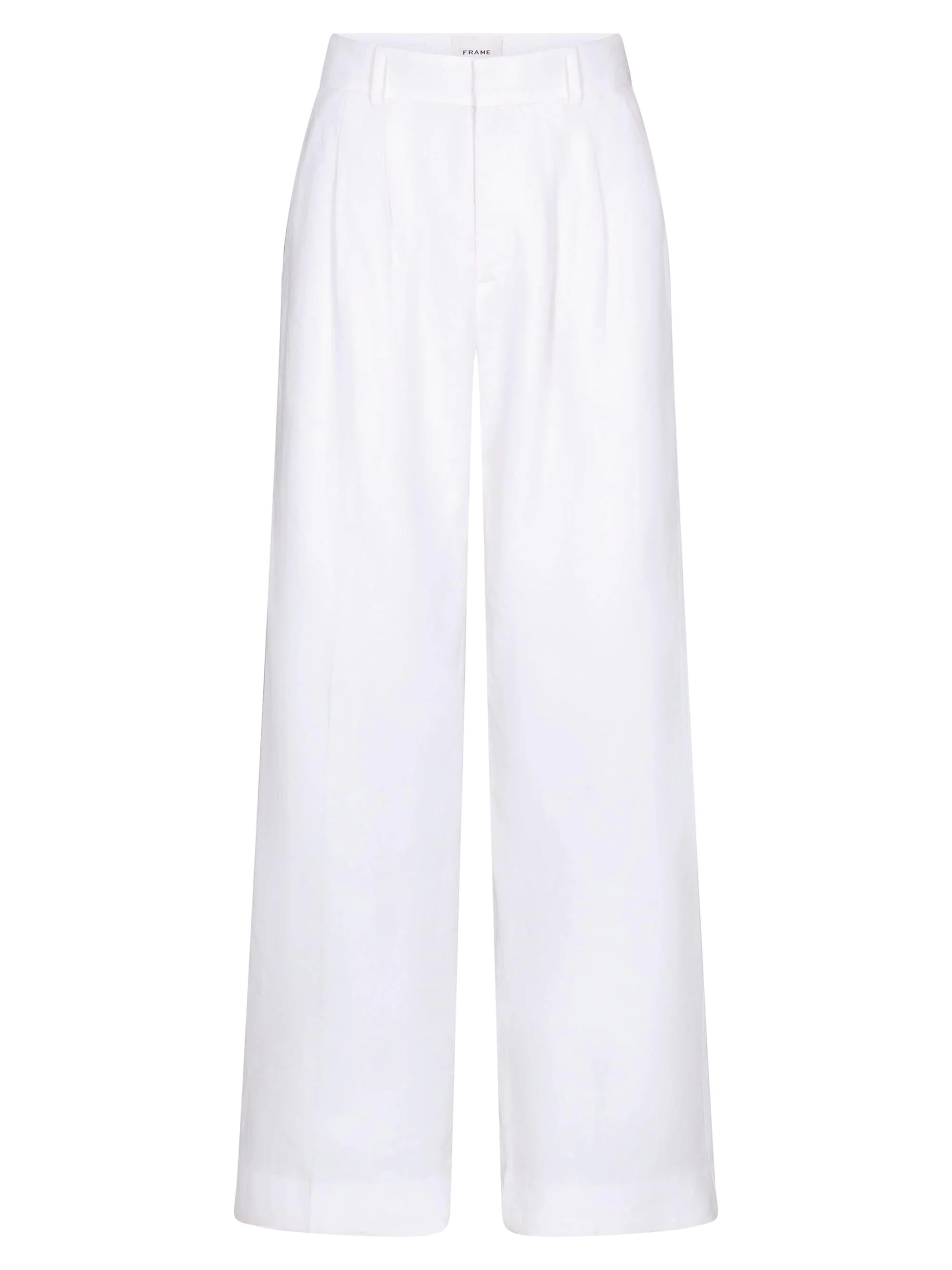 Women's The Linen-Blend Trousers - White - 1
