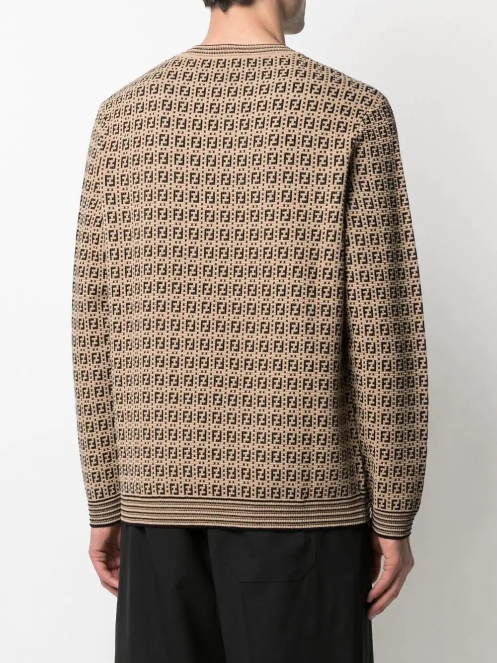 FF-motif woven jumper - 4