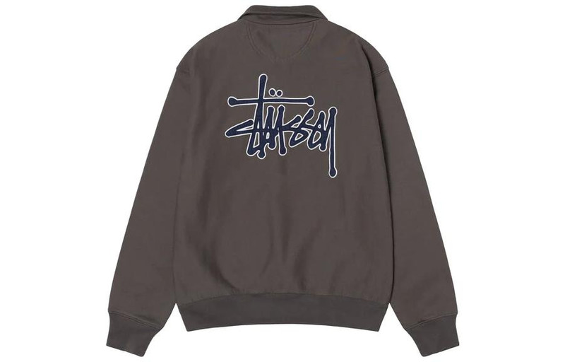 Stüssy Stussy x Denim Tears Half Zip Fleece 'Charcoal' 318045 outlook