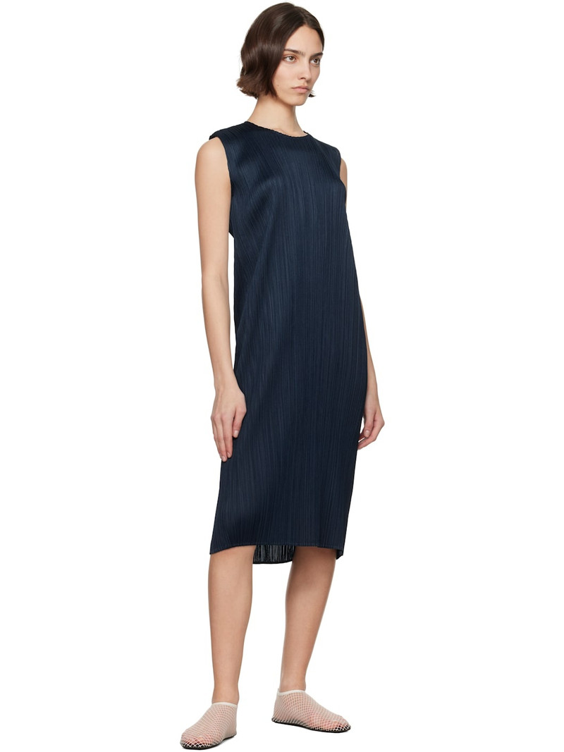 Pleats Please Issey Miyake Navy Monthly Colors April Midi Dress outlook
