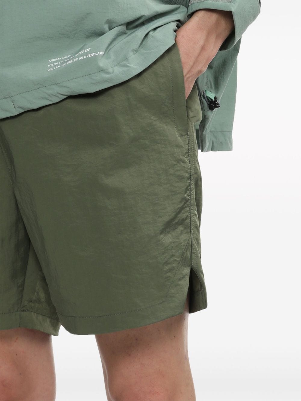 elasticated-waistband track shorts - 5