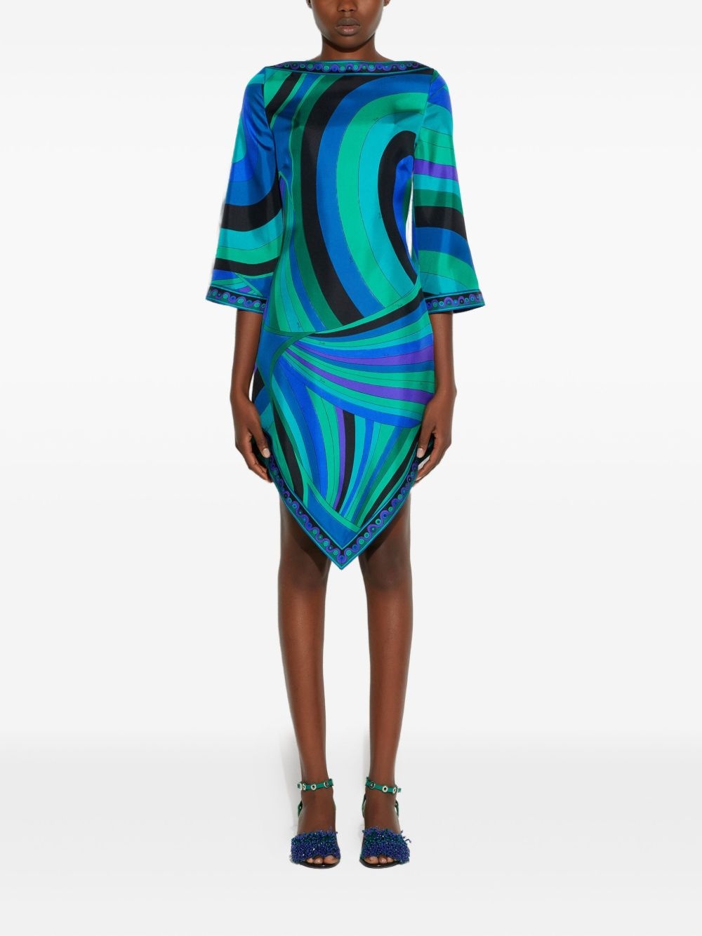 Iride-print tunic dress - 2