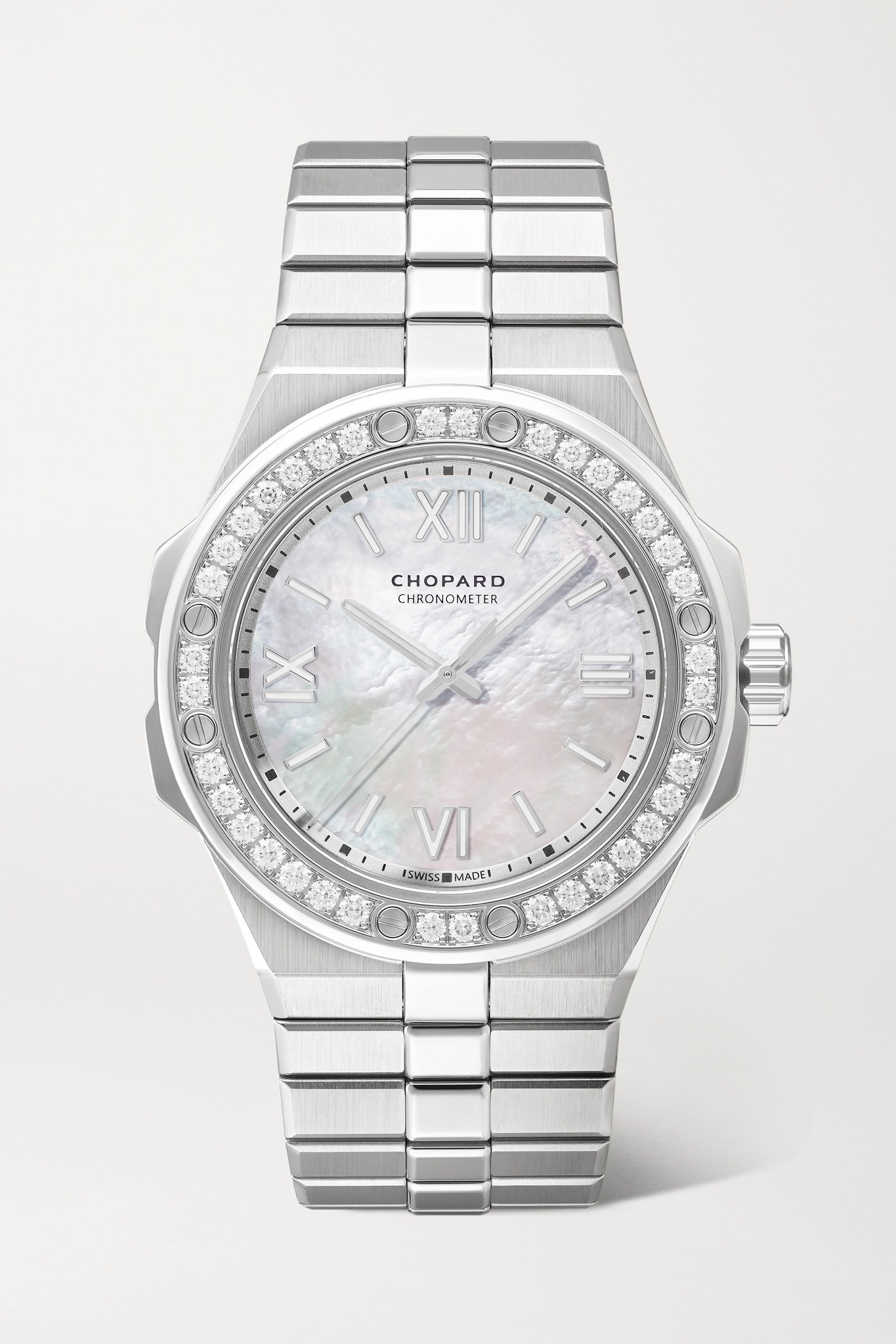 Alpine Eagle Automatic 36mm small stainless steel, mother-of-pearl and diamond watch - 1