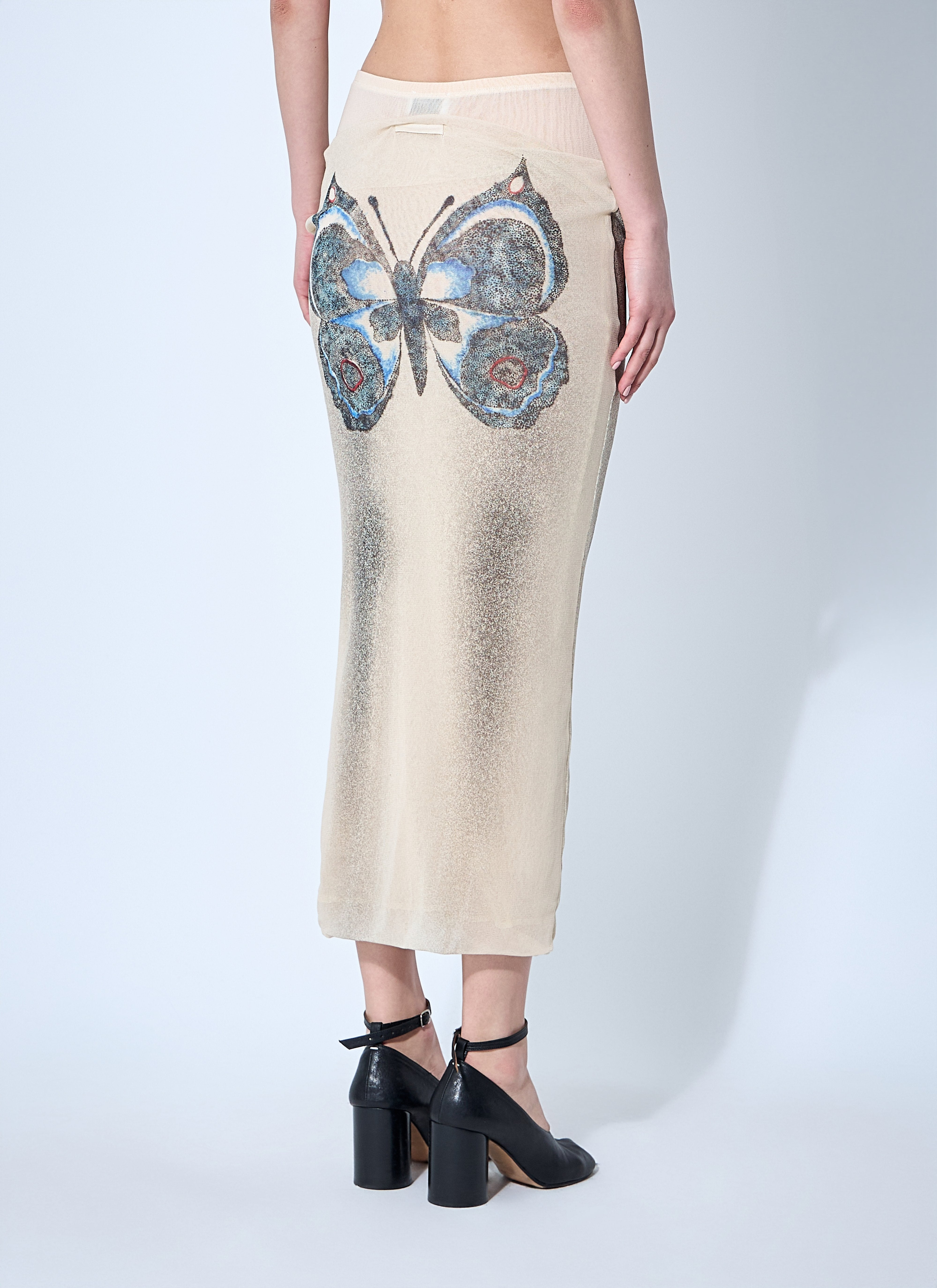 Jean Paul Gaultier Women Double Layer Mesh Skirt - 4