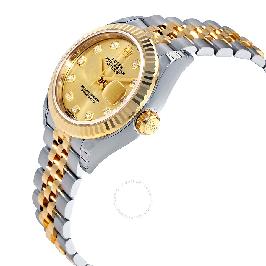 Rolex Lady Datejust Champagne Diamond Dial Steel and 18K Yellow Gold Automatic Watch 279173CDJ - 2
