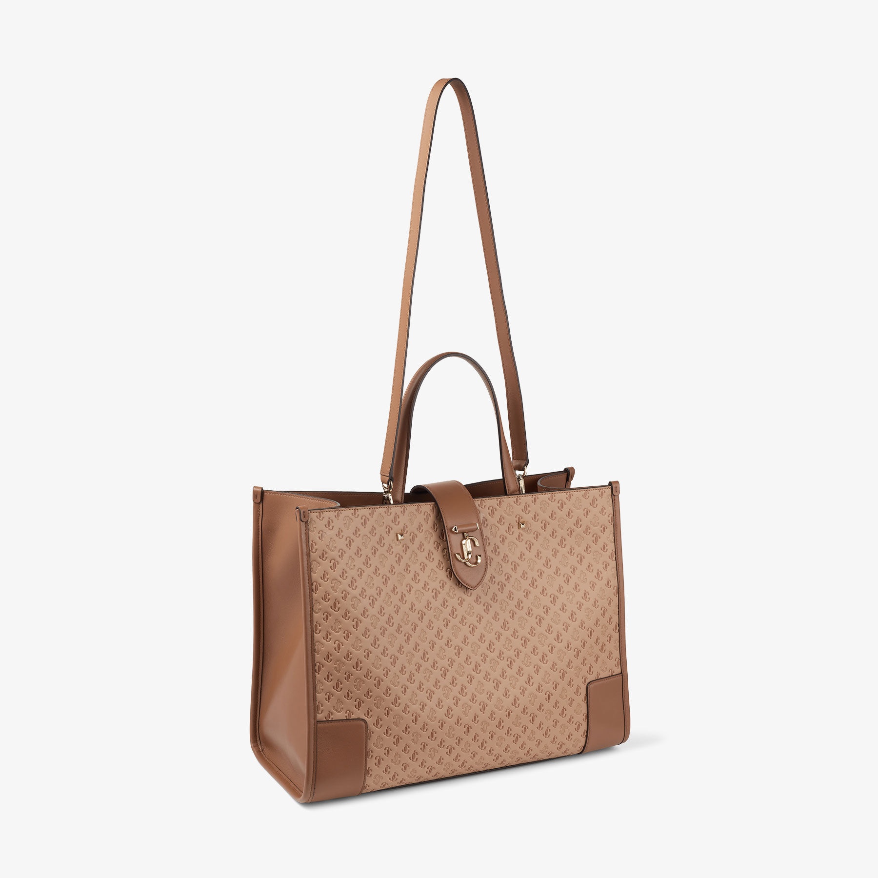 Varenne Tote L
Caramel JC Monogram Pattern and Leather Tote Bag - 6