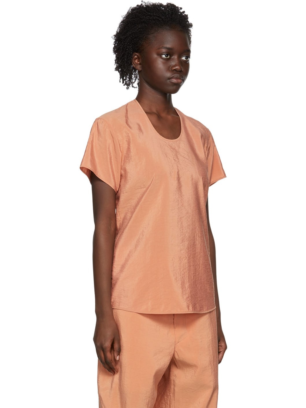 Orange Silk T-Shirt - 2