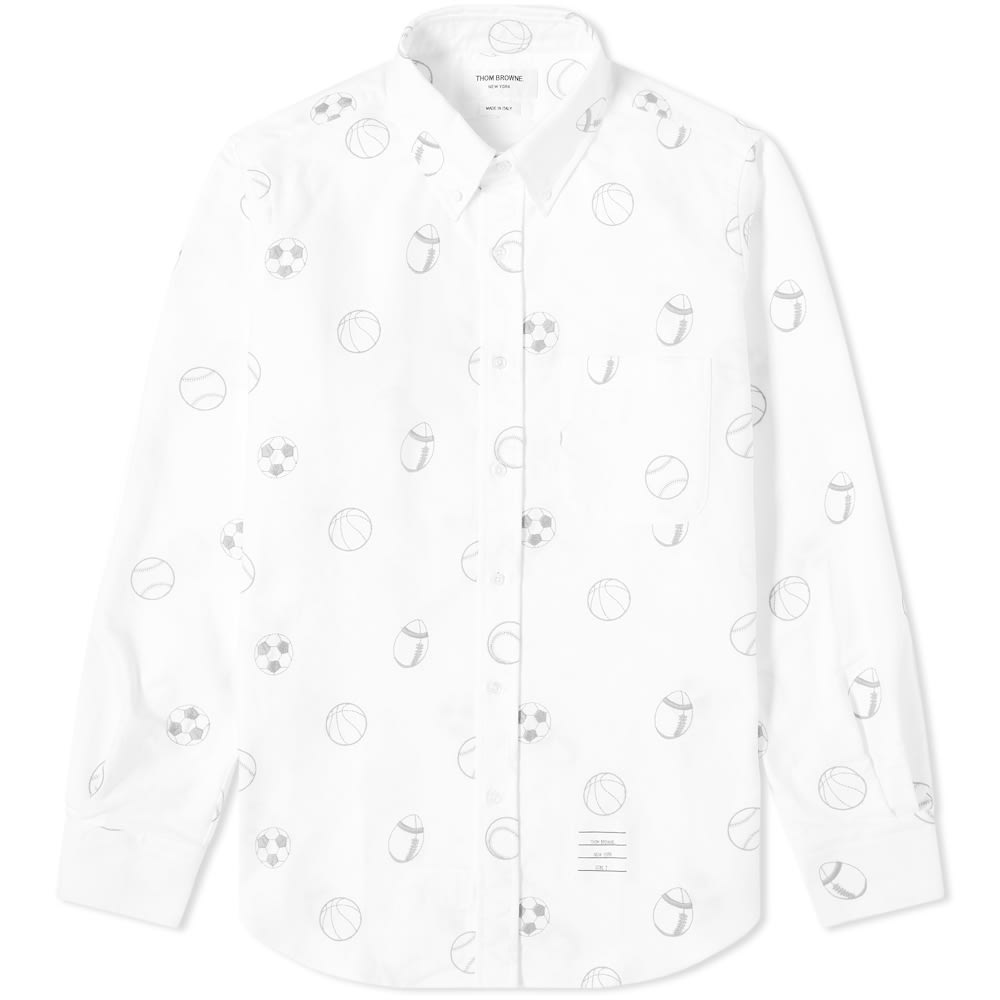 Thom Browne Ball Icon Embroidery Button Down Shirt - 1