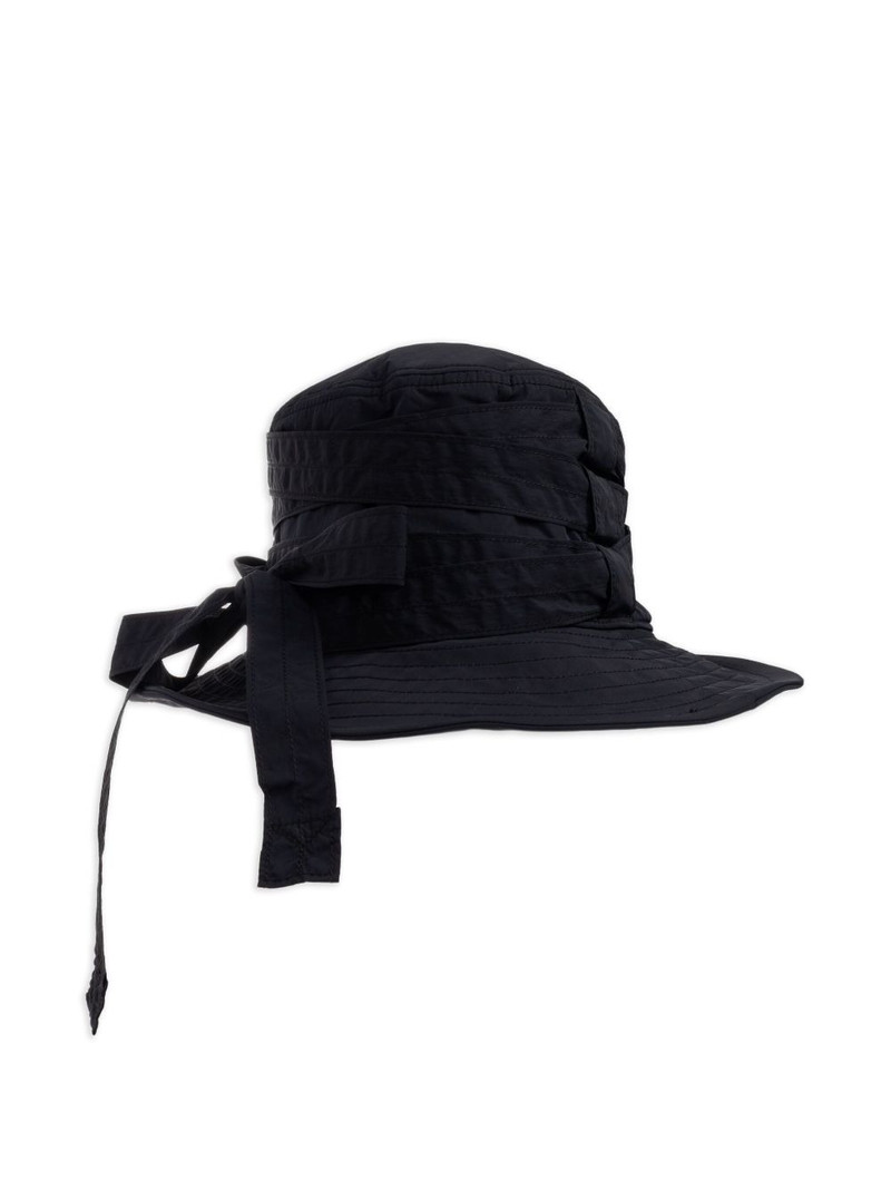 Y-3 ribbon-detail bucket hat outlook