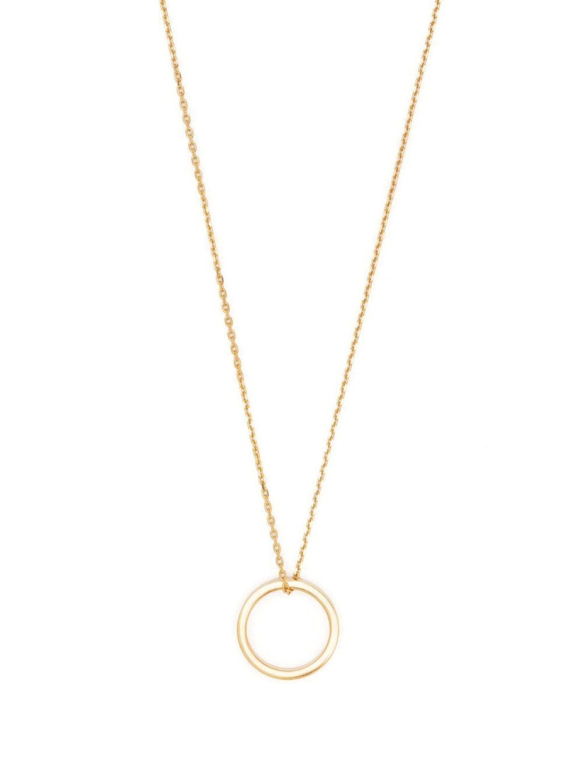 circle-pendant chain-link necklace - 1