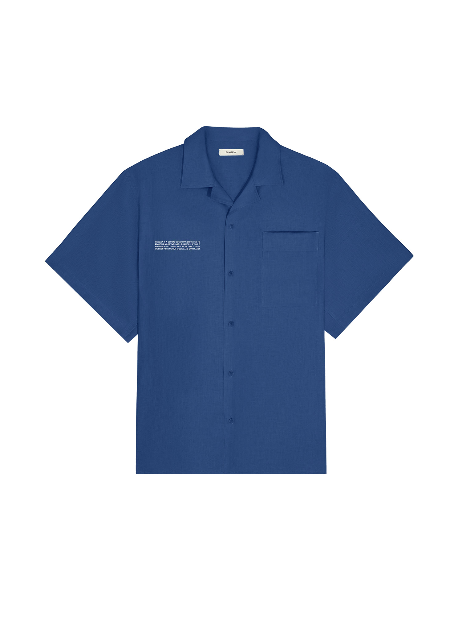 Womens DNA Linen Camp Collar Shirt - Lapis Blue - 1