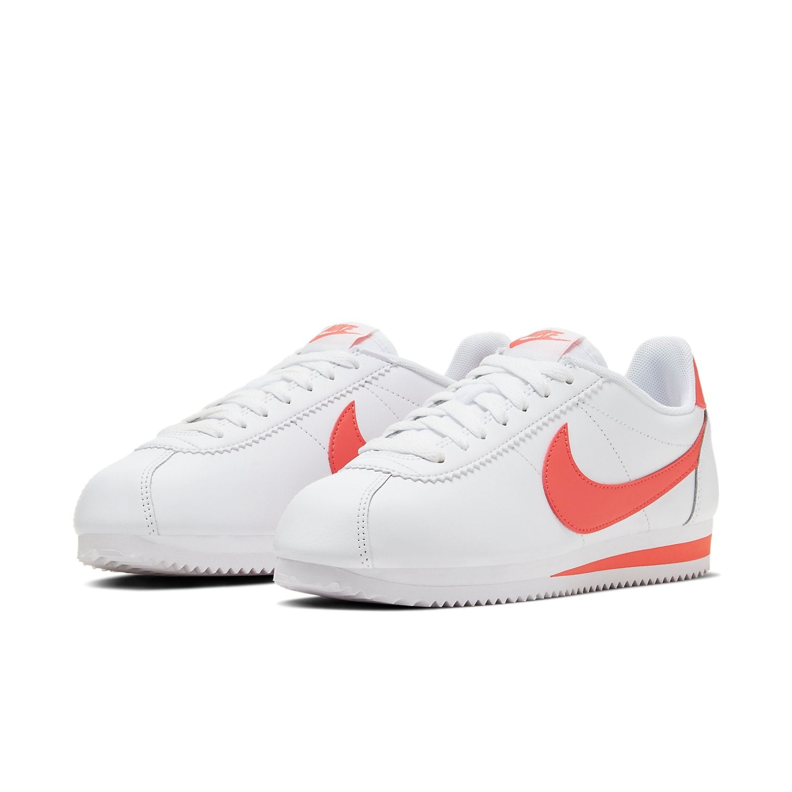 (WMNS) Nike Classic Cortez Leather 'White Pink' 807471-115 - 3