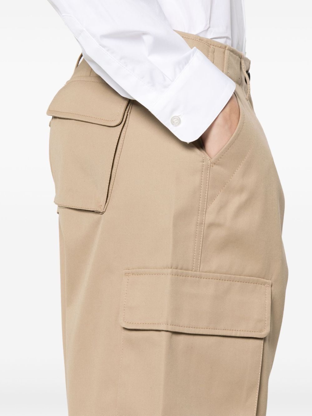 wide-leg cargo trousers - 5