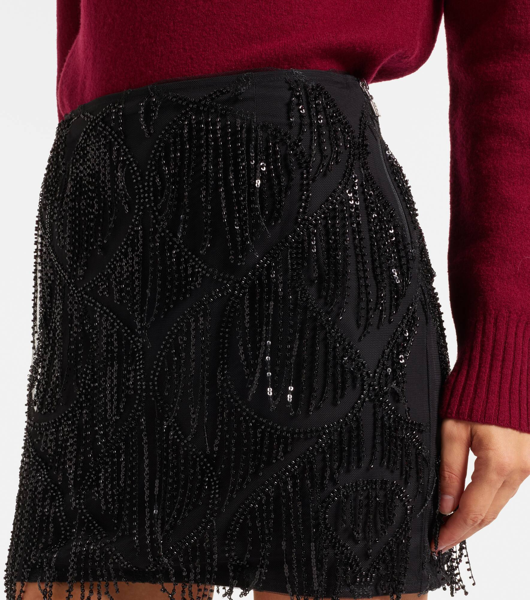 Vika fringed sequined miniskirt - 4