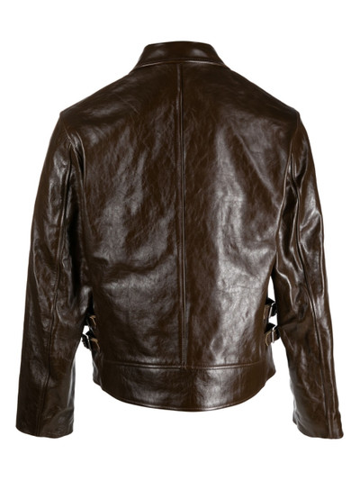 Our Legacy narrow leather jacket outlook