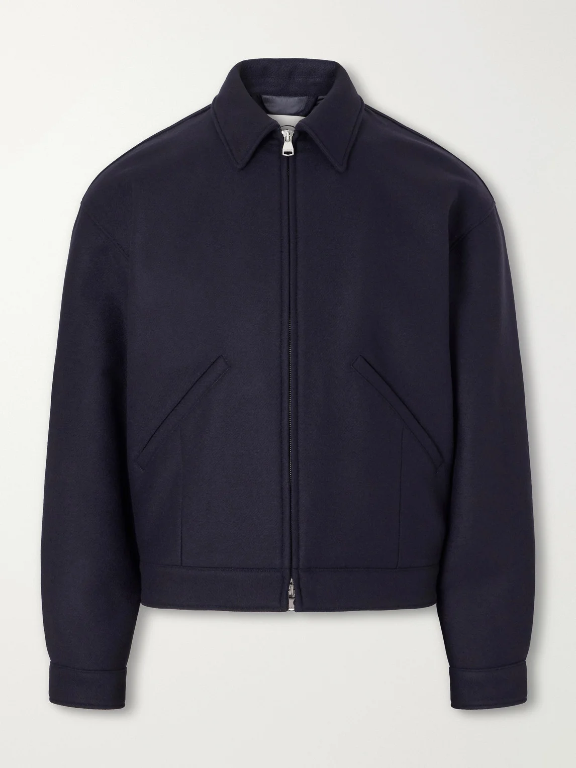 Brushed Virgin Wool-Twill Bomber Jacket - 1