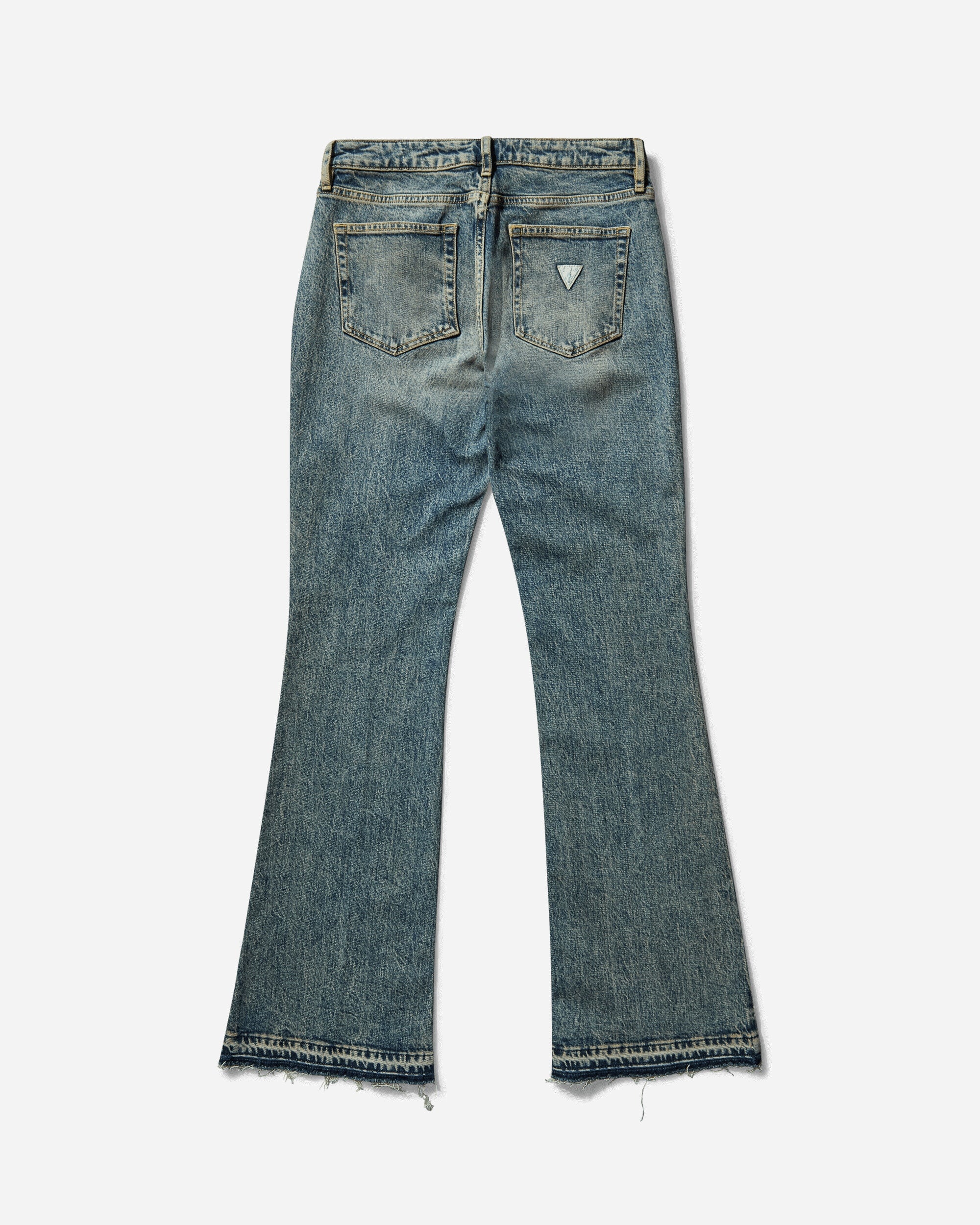 Women's Flare Denim Pants Used Indigo Brown Tint - 2