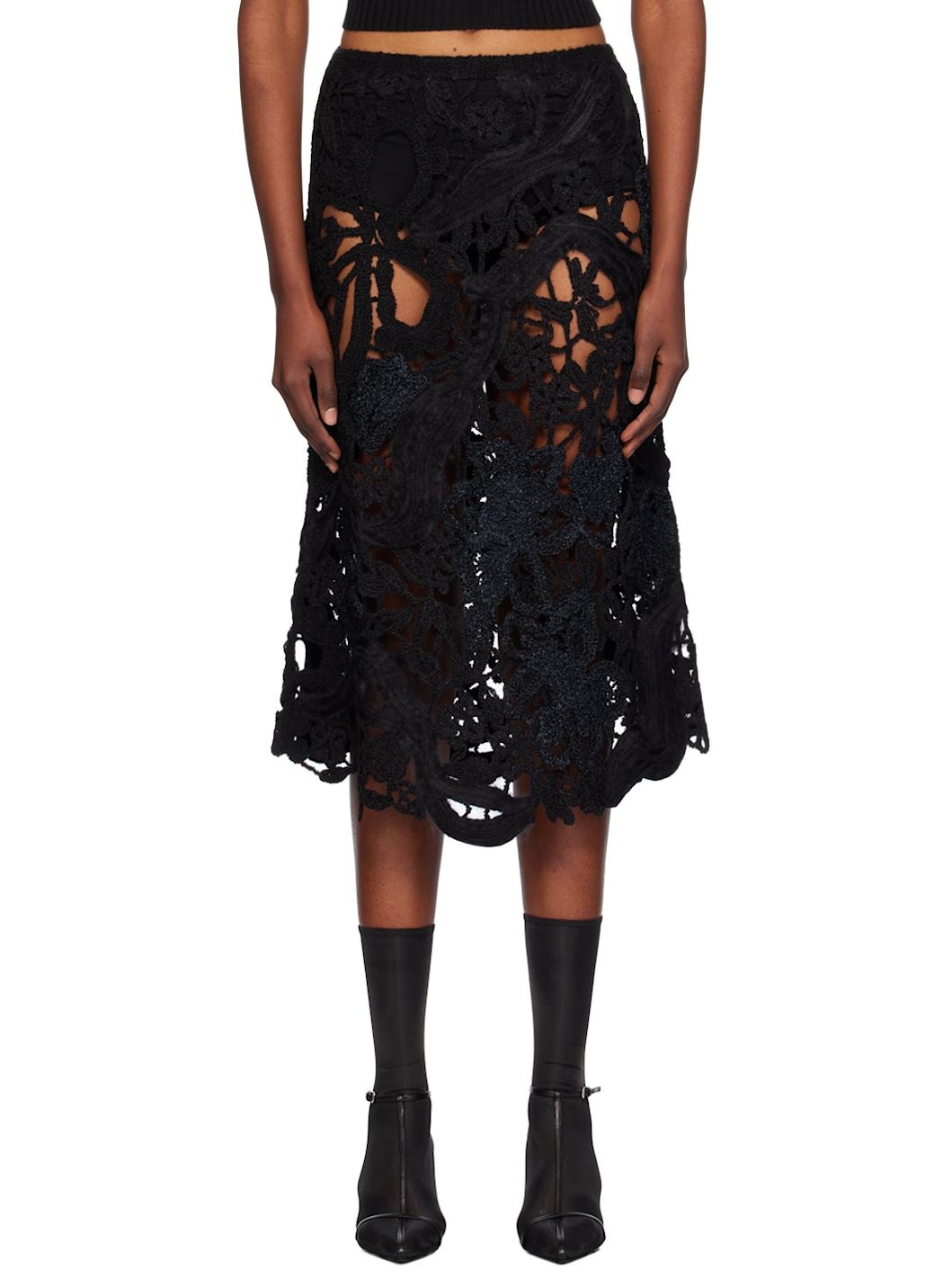 Black Cornelly Midi Skirt - 1