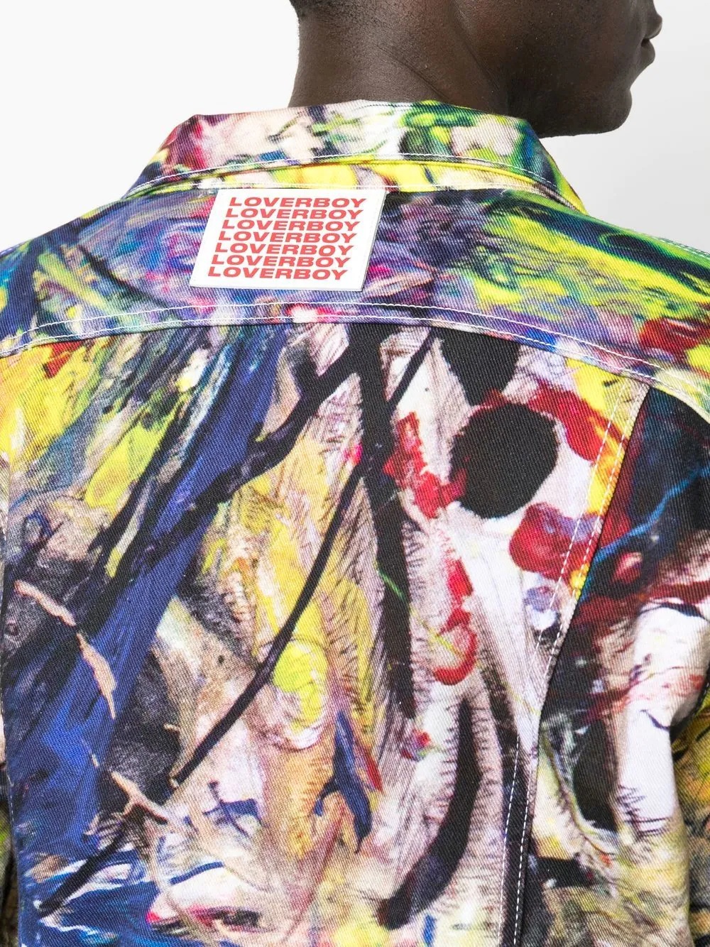 graphic-print biker jacket - 6