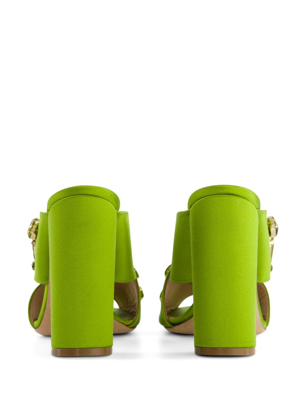crystal-embellished mules - 3